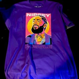 Brand new purple nip set husssle shirt